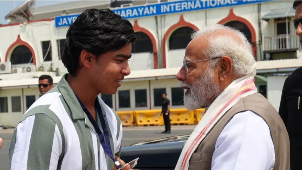  Vaibhav Suryavanshis Heartwarming Moment with PM Modi at Patna Airport 