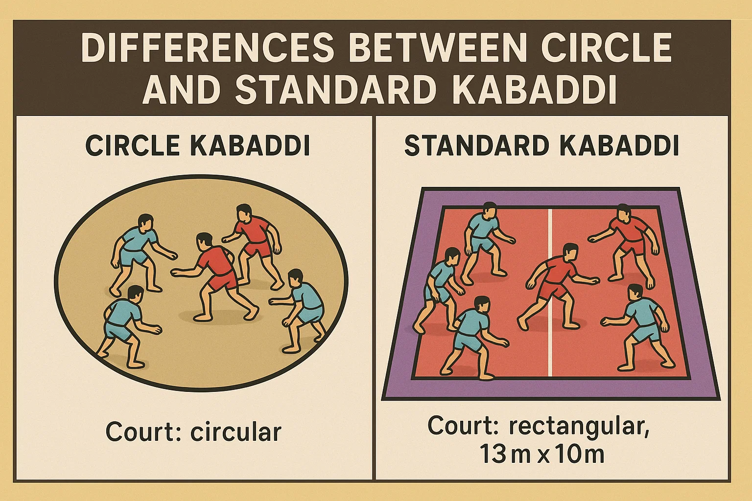 Differences Between Circle And Standard Kabaddi