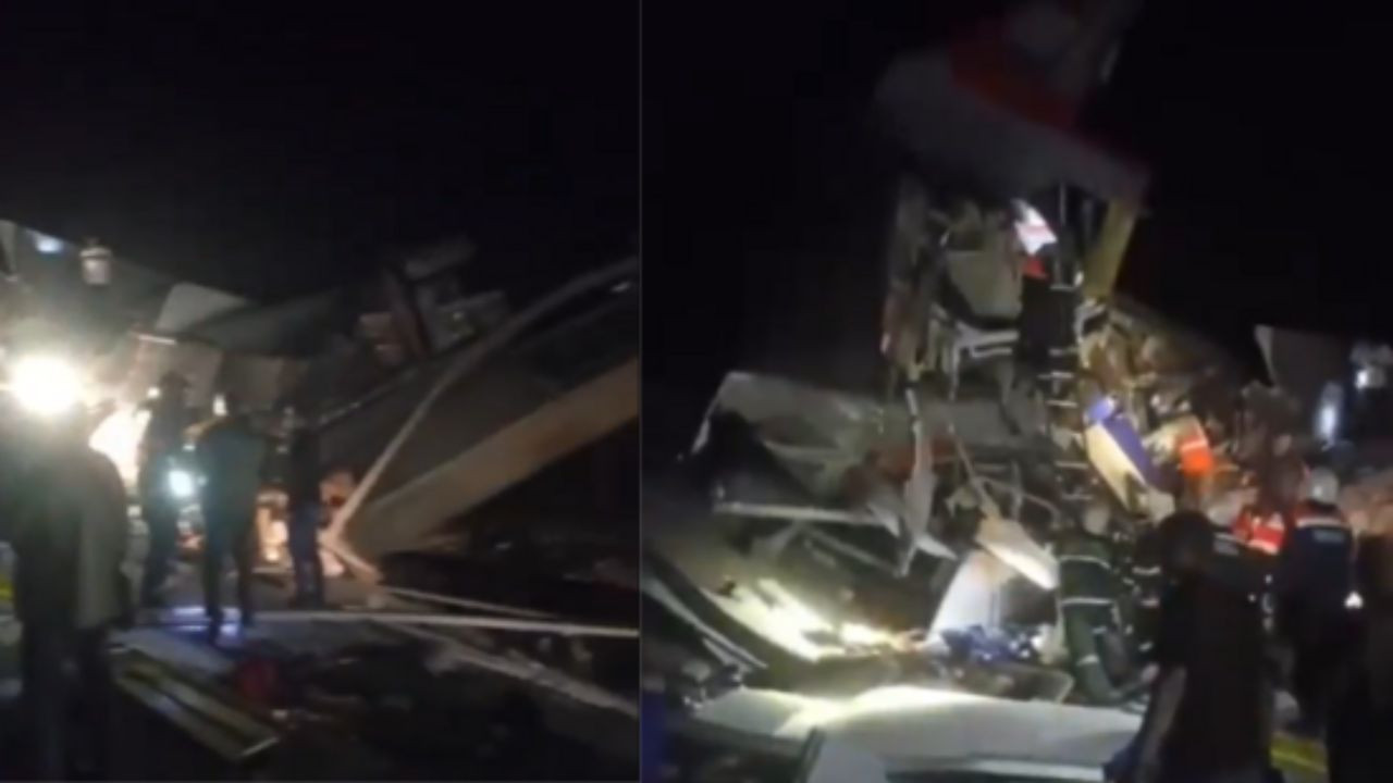  Train derails after bridge collapse in western Russia at le