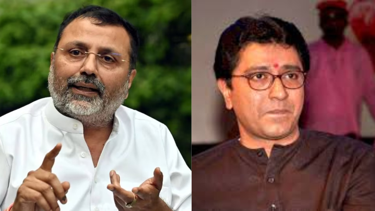  Raj Thackeray Hides Behind Goons Out of Fear of Losing BJP MP Nishikant Dubey Amid Language Row 
