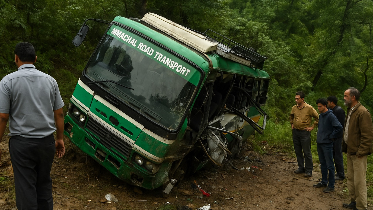  5 Dead, Several Injured After HRTC Bus Falls into Gorge in Himachals Sarkaghat 