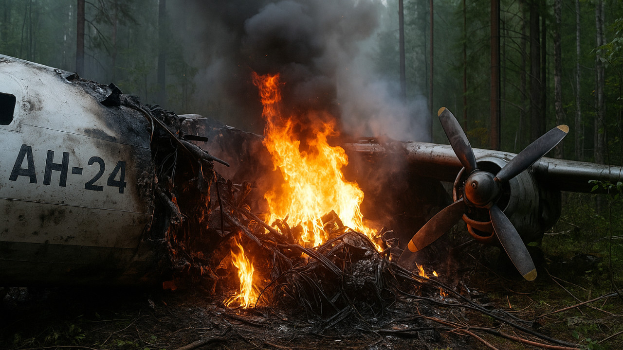  Tragedy in Russia Wreckage of Missing An24 Plane Found in Forest, All 43 Feared Dead 