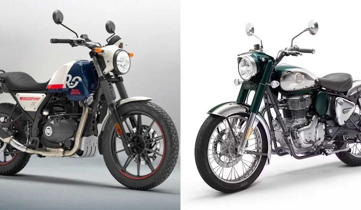 Royal Enfield Scram 440 & Classic 350 Motorcycle Icons in Goa