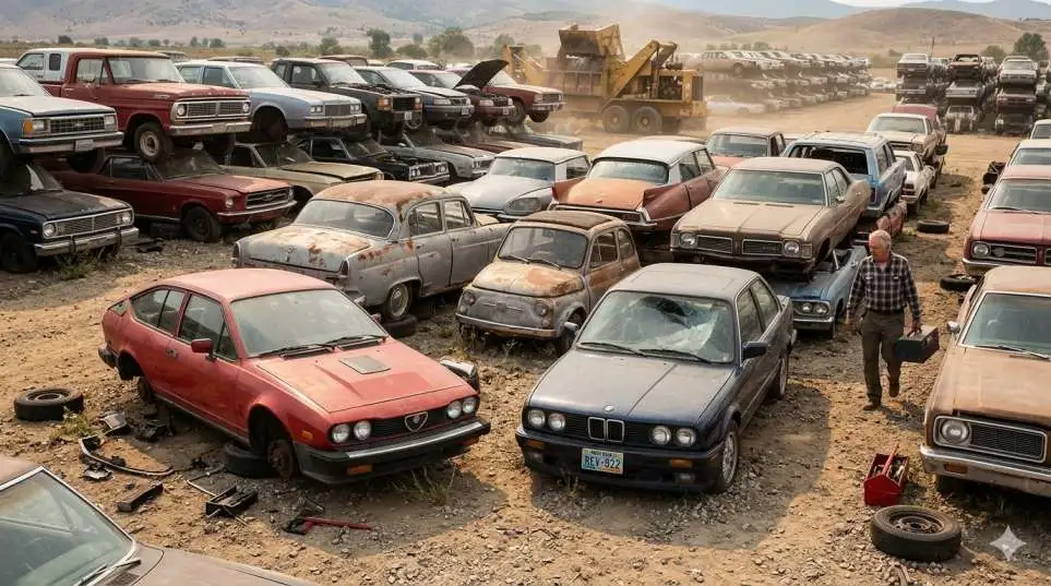 European Cars Spotted in American Junkyards