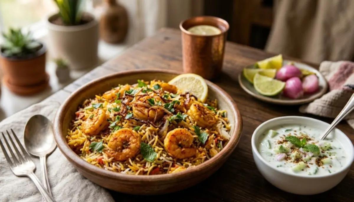 Prawn Biryani Recipe – Three Ways Simple Hyderabadi and Coconut Milk