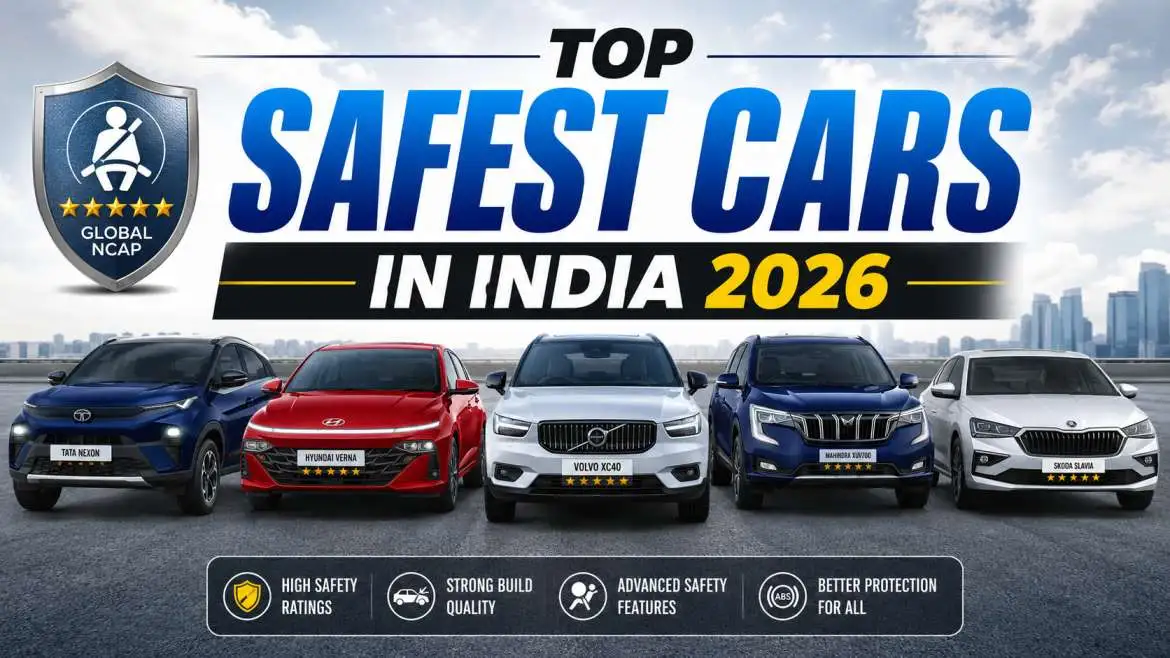Top Safest Cars in India 2026: 5-Star Bharat NCAP Ratings